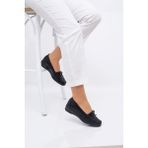 The Hope Shoes Kadın Tam Deri Taban Günlük Anne Ayakkabısı - Siyah