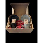 The Istanbul Gift Sevgililer Günü Özel 2'li Kahve Fincanı - Siyah - Gri - 90 ml