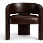The Ivy Concept Store Wındsor Brown Acı Kahve Deri Sandalye - Acı Kahverengi