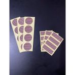 The Kibrit House Yuvarlak Dirdörtgen Yapışkanlı Kibrit Yakma Stickerları – Petek Desenli 24’lü Set
