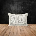 The Lucid Lab Basketball Court Ivory - Basketbol Sahası Çift Taraflı Yastık Kılıfı - 2 Adet - Renkli - 50 x 70