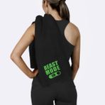 The Lucid Lab Beast Mode On / Yeşil-Siyah Spor Havlusu - 45 x 90 cm - Yeşil - Siyah