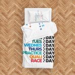 The Lucid Lab Formula 1 Week Days / F1 Teams Çift Taraflı Nevresim Takımı 160 cm x 220 cm - Renkli - 160 x 220 cm