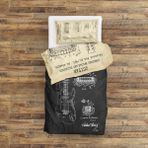 The Lucid Lab Gibson Les Paul Vintage & Fender Stratocaster Chalkboard Çift Taraflı Nevresim Takımı - Renkli - 160 x 220 cm