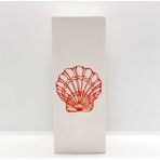 The Lucid Lab Orange Shell / Turuncu Deniz Kabuğu Baskılı Beton Mum - Renkli