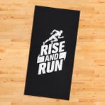 The Lucid Lab Rise And Run / Siyah Spor Havlusu - 45 x 90 cm - Beyaz - Siyah