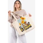 The Lycos "EnFleurs" Canvas Tote Omuz ve Plaj Çantası