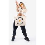 The Lycos "peace" Canvas Tote Omuz ve Plaj Çantası