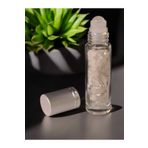 The Magıc of Healıng Pembe Kuvars Taşı Doğal Taş Yüz Ve Cilt Esans Ve Yağ Şişesi - 10 Ml, 8 Cm Metal Kapak
