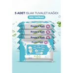 The Mask Elturko Fresh'n Soft WC Islak Tuvalet Kağıdı / Çocuklar İçin Islak Tuvalet Kağıdı/ Islak Mendil / Kişisel Bakım Islak Mendili 5x60 (300 yaprak)