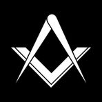 The Masonic Exchange Basit Kare ve Pusula G Vinil Çıkartma - [Beyaz][15,7 cm]