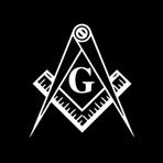 The Masonic Exchange G Vinil Çıkartmalı Kare ve Pusula - [Beyaz][6 inç]