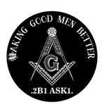 The Masonic Exchange Making Good Men Better Yuvarlak Tampon Çıkartması - [4 1/2" Çap]