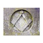 The Masonic Exchange Oyma Kare ve Pusula Kartpostal