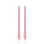 The Mia 29 cm Burgu Blush 2'li Şamdan Mumu Set