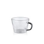 The Mia 310 ml Striped Borosilikat Cam Kahve Kupası