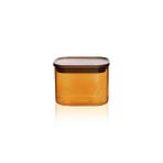 The Mia Akasya 500 ml Dikdörtgen Cam Amber Kavanoz
