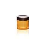 The Mia Akasya 500 ml Yuvarlak Cam Amber Kavanoz