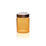 The Mia Akasya 850 ML Yuvarlak Cam Amber Kavanoz