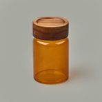 The Mia Akasya Yuvarlak Amber 250 ml Cam Kavanoz