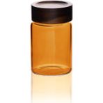 The Mia Akasya Yuvarlak Cam Kavanoz Amber 250 ml - Renkli