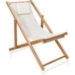 The Mia Bambu Katlanır Şezlong Sandalye - Çok Renkli - 130x60