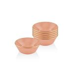 The Mia Basic Somon Pembe 15 cm Kase 6'lı Set