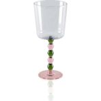 The Mia Bead Şarap Kadehi Yeşil 300 Ml Şeffaf