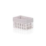 The Mia Braid Hasır Organizer Beyaz 22x14x13 cm Sepet