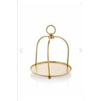 The Mia BRS0109 17x18 cm Brass Pirinç Sunum Servis Tepsisi
