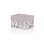 The Mia Cesta Hasır Organizer Beyaz 26x18x16 cm Sepet