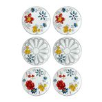 The Mia DNR0053 Fiore 6'lı 21 cm Pasta Tabağı