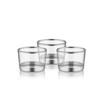 The Mia GLM0019 Gümüş Glam Kase 3'lü Set