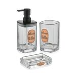The Mia Globe Banyo Seti 3 Parça Şeffaf 330 ml