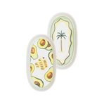 The Mia Italian Summer Desenli Seramik 2'li 23 cm Oval Servis Tabağı