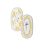 The Mia Italian Summer Desenli Seramik 2'li 29 cm Oval Servis Tabağı
