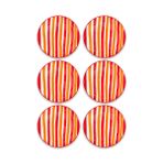 The Mia Joy 19 cm Kırmızı 6'lı Pasta Tabağı Set