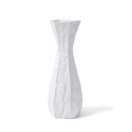 The Mia Licia Beyaz 17x15x45 cm Seramik Vazo