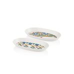 The Mia Lımoncello Basıc Gri 2'li 29 cm Oval Servis Tabak
