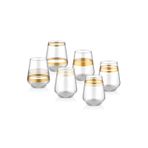 The Mia Lınes Su Bardağı Kısa 6 Lı Set -gold