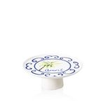 The Mia Palma Desenli Seramik Ayaklı 26 cm Servis Tabağı
