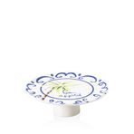 The Mia Palma Desenli Seramik Ayaklı 30 cm Servis Tabağı