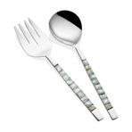 The Mia Pearl Salata Servis Takımı White 2 Parça