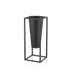 The Mia Prizma 70x30x30 cm Siyah Saksı ve Vazo