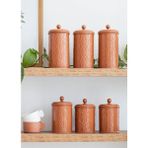The Mia Prizma Terracota 1 lt Çay Şeker Kahve Kavanozu