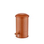 The Mia Prizma Terracota Galvaniz Pedallı 5 lt Çöp Kovası
