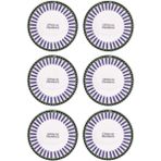 The Mia Provence Yemek Tabağı 6lı Set 20 cm - 100 ml - Renkli Beyaz