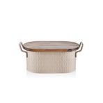 The Mia PZM0037 Prizma Karamel 40x22x18 CM Ekmek Saklama Kabı