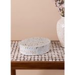 The Mia Sedef Yuvarlak Kutu 30x23x8 Cm Tlc0074 Krem