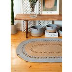 The Mia SPT0049 80x120 cm Gri Jutte Oval Bambu Halı
